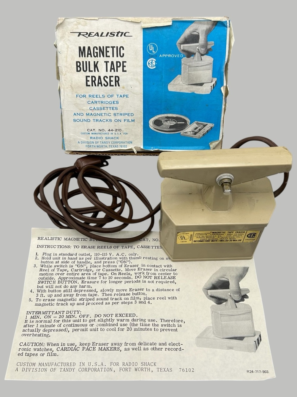 Realistic Magnetic Bulk Tape Eraser - 44-210